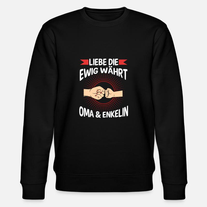 Oma Großmutter und Enkelin - Stanley/Stella Unisex Bio-Sweatshirt CHANGER  - Schwarz