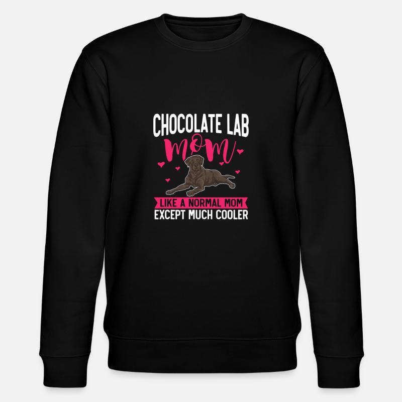 Chien Labrador Retriever chocolat - Sweat bio CHANGER Stanley/Stella Unisexe - noir