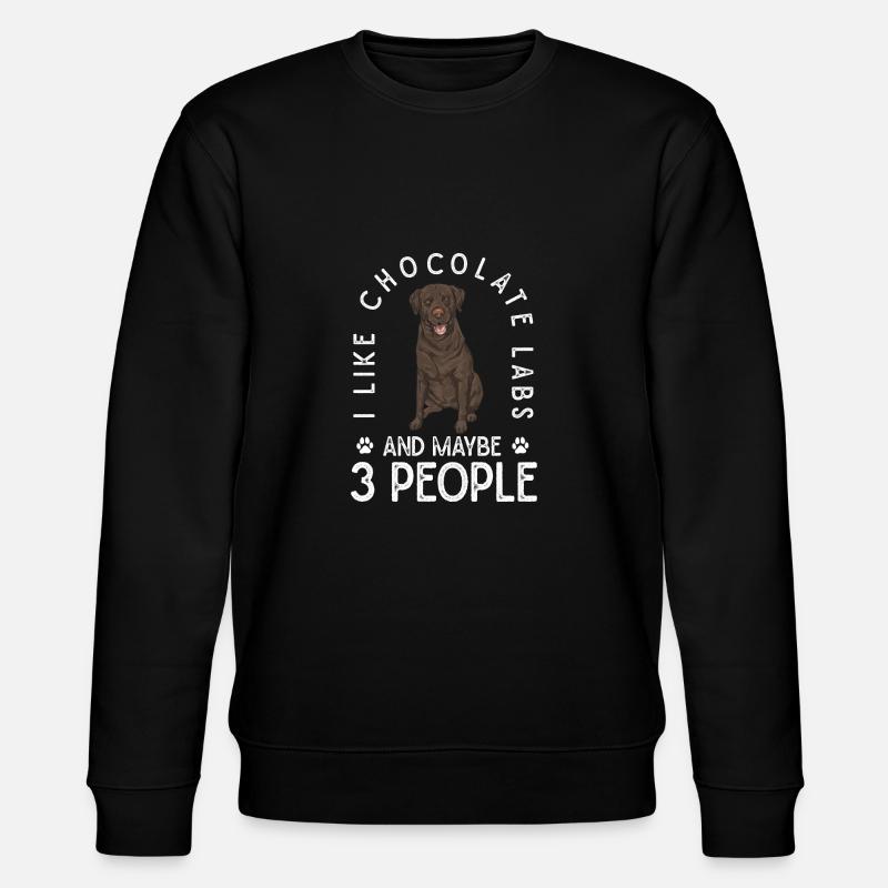 Chien Labrador Retriever chocolat - Sweat bio CHANGER Stanley/Stella Unisexe - noir