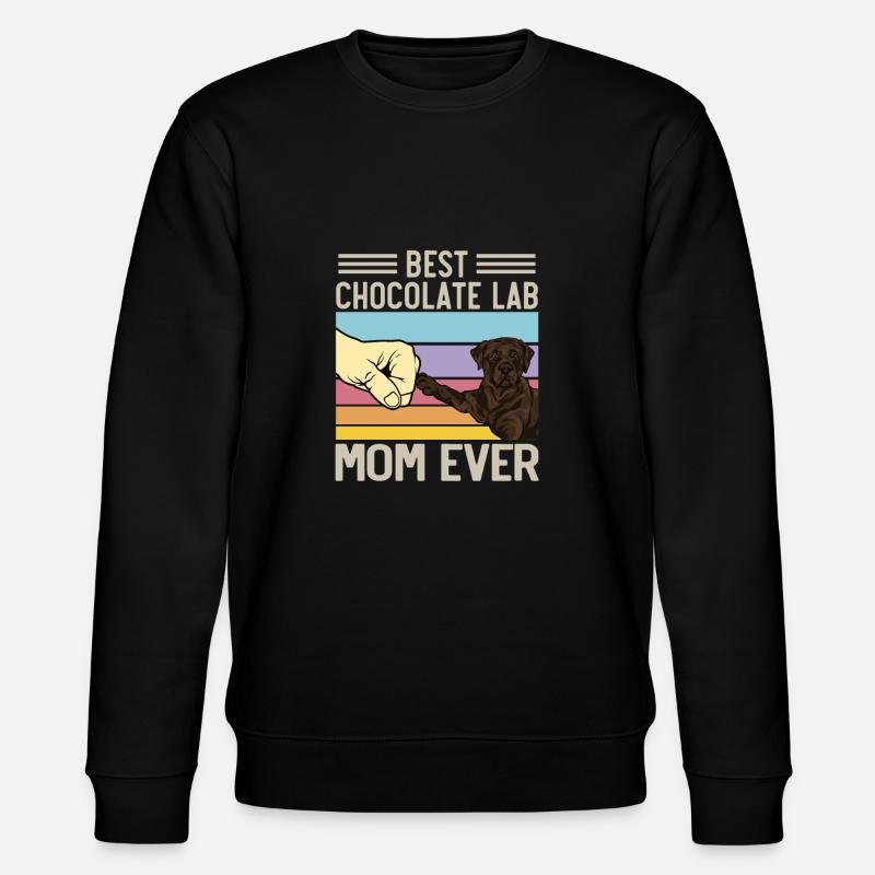 Chien Labrador Retriever chocolat - Sweat bio CHANGER Stanley/Stella Unisexe - noir