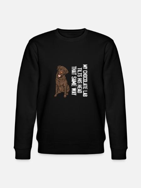 Chocolate Labrador Retriever Dog - Stanley/Stella CHANGER Unisex Organic Sweatshirt - black