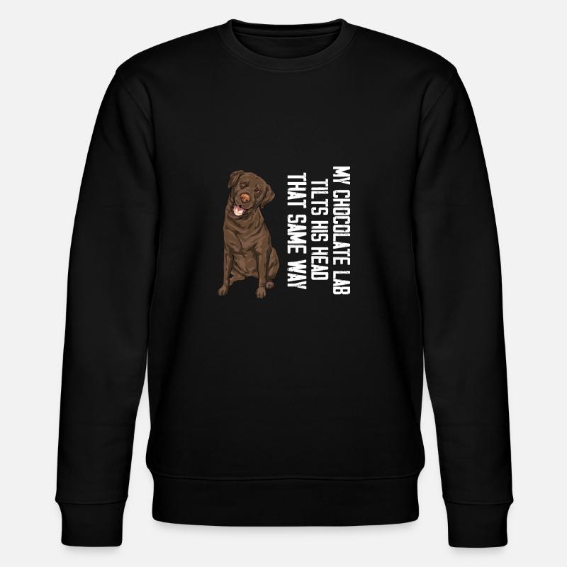 Chien Labrador Retriever chocolat - Sweat bio CHANGER Stanley/Stella Unisexe - noir