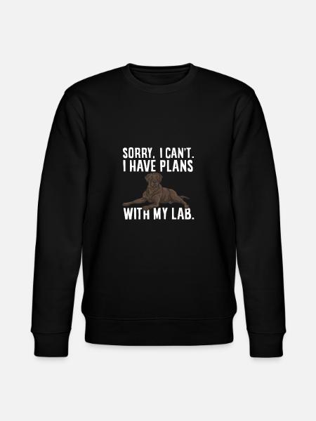 Chocolate Labrador Retriever Dog - Stanley/Stella CHANGER Unisex Organic Sweatshirt - black