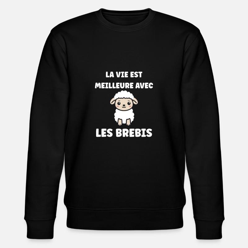 Bébé mouton petit brebis - Sweat bio CHANGER Stanley/Stella Unisexe - noir