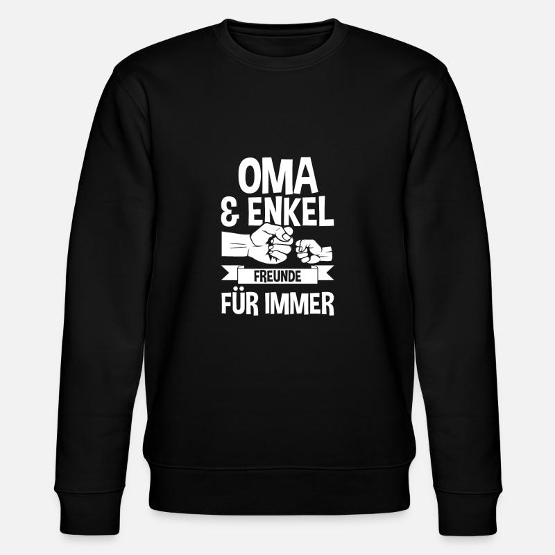 Oma Großmutter und Enkel - Stanley/Stella Unisex Bio-Sweatshirt CHANGER - Schwarz