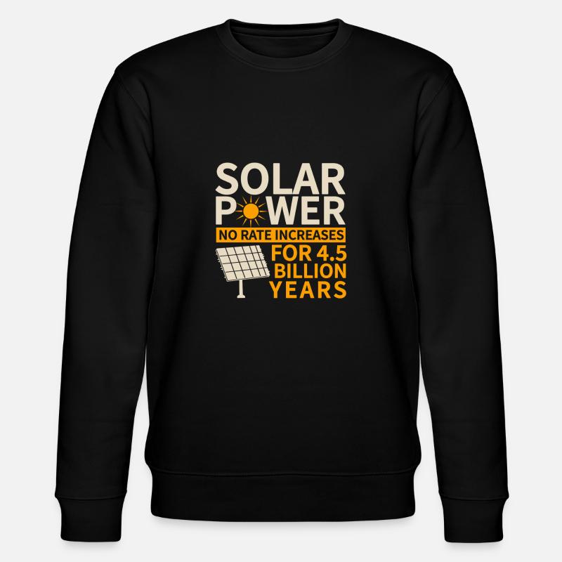 Solarmodul Solarenergie Solarstrom - Stanley/Stella Unisex Bio-Sweatshirt CHANGER  - Schwarz