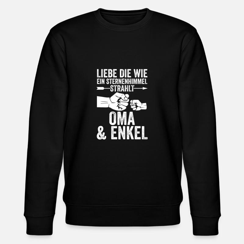 Oma Großmutter und Enkel - Stanley/Stella Unisex Bio-Sweatshirt CHANGER  - Schwarz