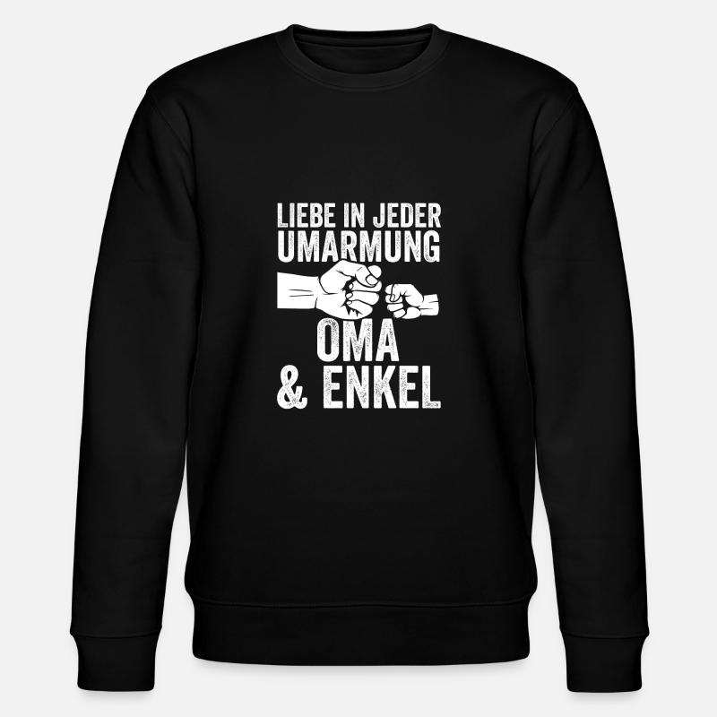 Oma Großmutter und Enkel - Stanley/Stella Unisex Bio-Sweatshirt CHANGER  - Schwarz