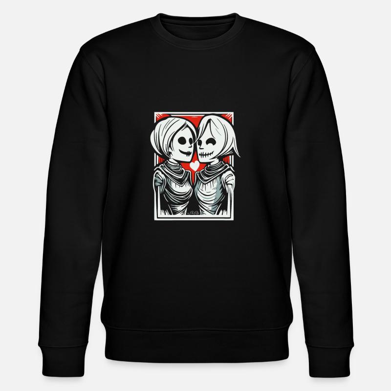 Zwei mittelalterliche Liebende - Stanley/Stella Unisex Bio-Sweatshirt CHANGER  - Schwarz
