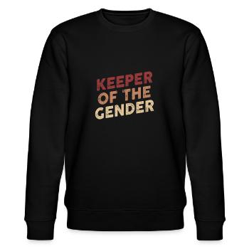 Hüter des Geschlechts - Stanley/Stella Unisex Bio-Sweatshirt CHANGER  - Schwarz - Vorne - Nik (191cm) & Marisol (170cm)