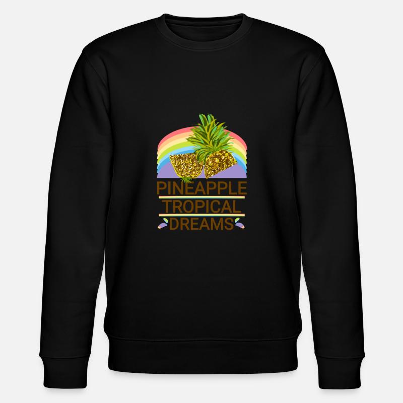 Ananas Regenbogen - Stanley/Stella Unisex Bio-Sweatshirt CHANGER  - Schwarz