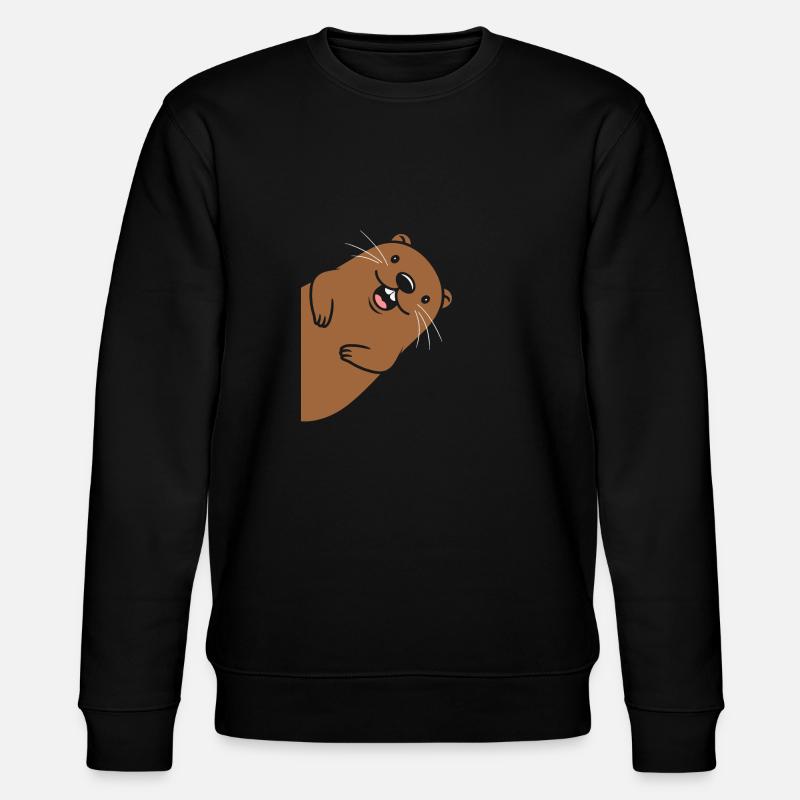 Kleiner Biber-Humor - Stanley/Stella Unisex Bio-Sweatshirt CHANGER  - Schwarz