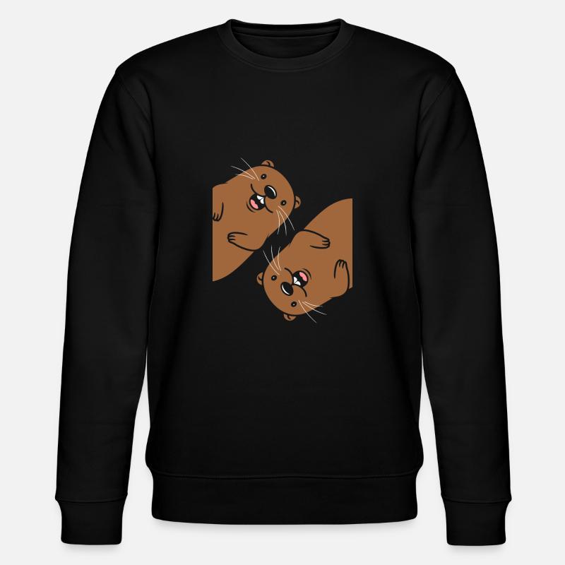 Kleiner Biber-Humor - Stanley/Stella Unisex Bio-Sweatshirt CHANGER  - Schwarz