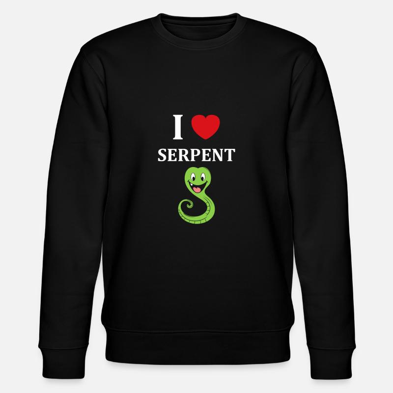 Humour petit serpent - Sweat bio CHANGER Stanley/Stella Unisexe - noir