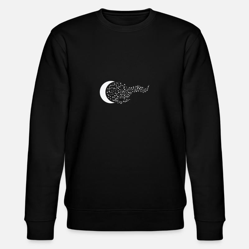 Mond Nachthimmel Weltall - Stanley/Stella Unisex Bio-Sweatshirt CHANGER - Schwarz