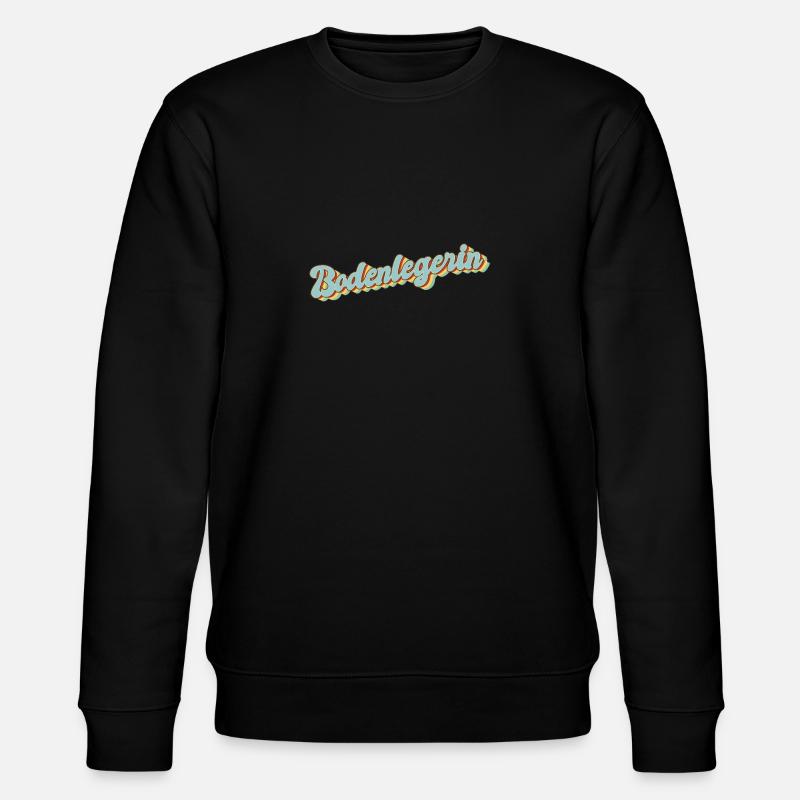 Parkett-Teppich Abschluss-Geschenk Bodenlegerin - Stanley/Stella Unisex Bio-Sweatshirt CHANGER  - Schwarz