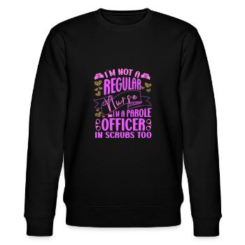 Soins infirmiers correctionnels Je ne suis pas régulier Je suis agent - Sweat bio CHANGER Stanley/Stella Unisexe - noir - Devant - Nik (191cm) & Marisol (170cm)