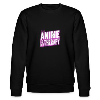 Cute Japanese Manga Women Girls Gift Otaku Kawaii - Stanley/Stella Unisex Bio-Sweatshirt CHANGER  - Schwarz - Vorne - Nik (191cm) & Marisol (170cm)