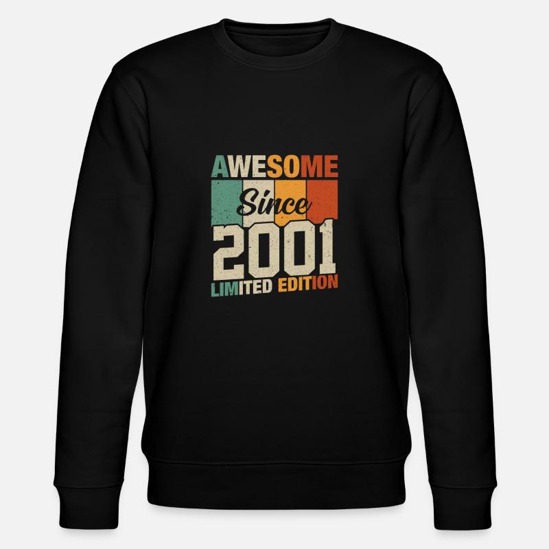 Millésime 2001 Anniversaire - Sweat bio CHANGER Stanley/Stella Unisexe - noir