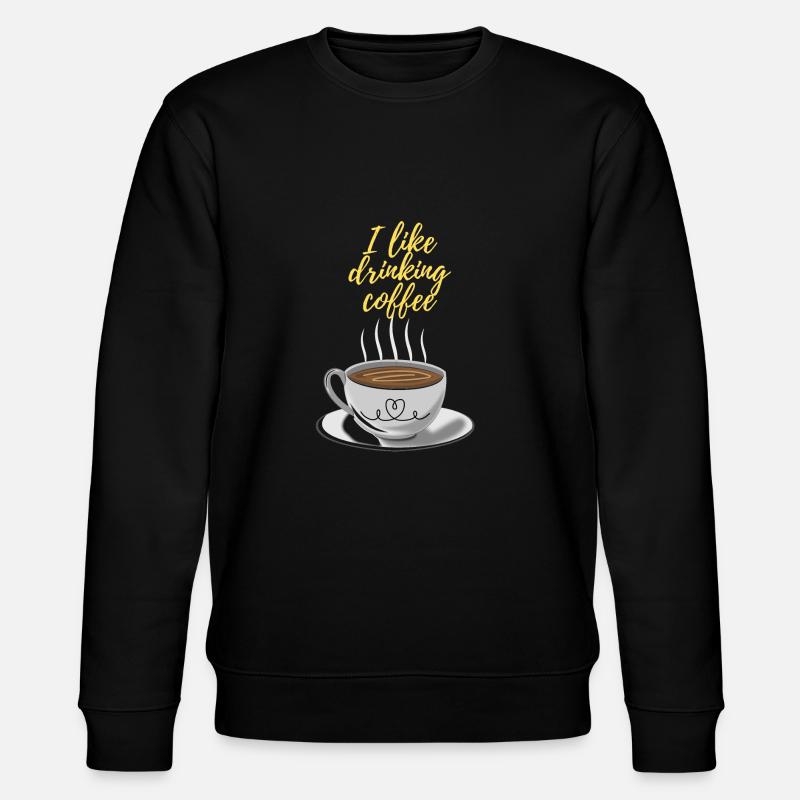 Tasse Kaffee - Stanley/Stella Unisex Bio-Sweatshirt CHANGER - Schwarz