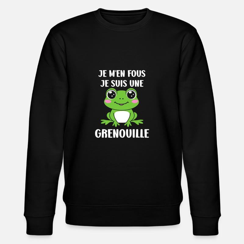Petite grenouille - Sweat bio CHANGER Stanley/Stella Unisexe - noir