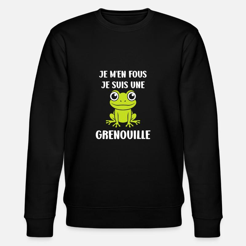 Petite grenouille - Sweat bio CHANGER Stanley/Stella Unisexe - noir