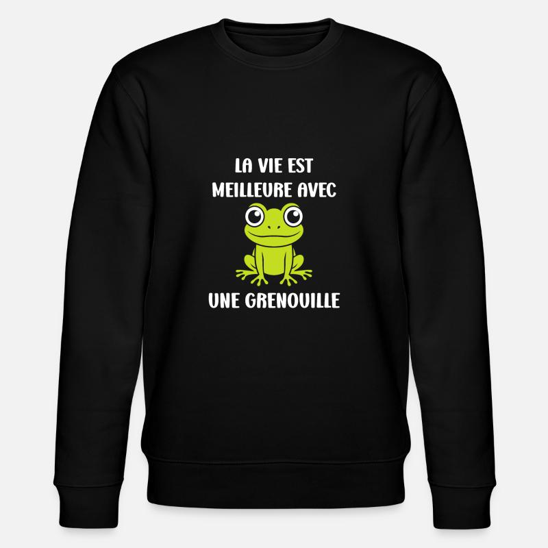 Petite grenouille - Sweat bio CHANGER Stanley/Stella Unisexe - noir