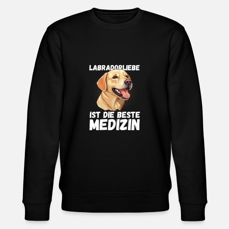 Hund Labrador - Stanley/Stella Unisex Bio-Sweatshirt CHANGER  - Schwarz