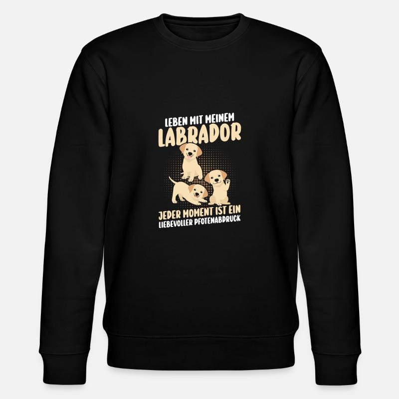 Hund Labrador - Stanley/Stella Unisex Bio-Sweatshirt CHANGER  - Schwarz