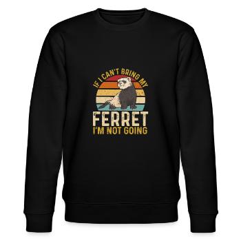 Frettchen Besitzer Frettchen - Stanley/Stella Unisex Bio-Sweatshirt CHANGER  - Schwarz - Vorne - Nik (191cm) & Marisol (170cm)