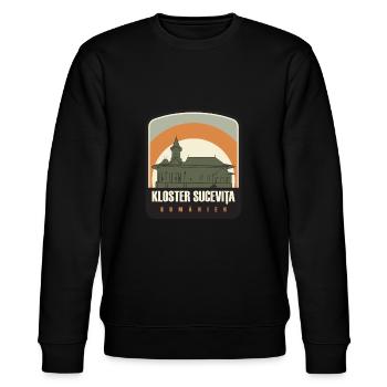 Sucevita Monastery – Romania - Stanley/Stella CHANGER Unisex Organic Sweatshirt - black - Front - Nik (191cm) & Marisol (170cm)