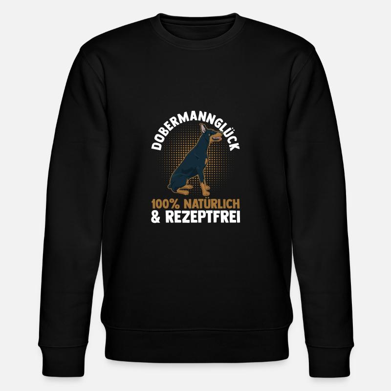Hund Dobermann - Stanley/Stella Unisex Bio-Sweatshirt CHANGER  - Schwarz