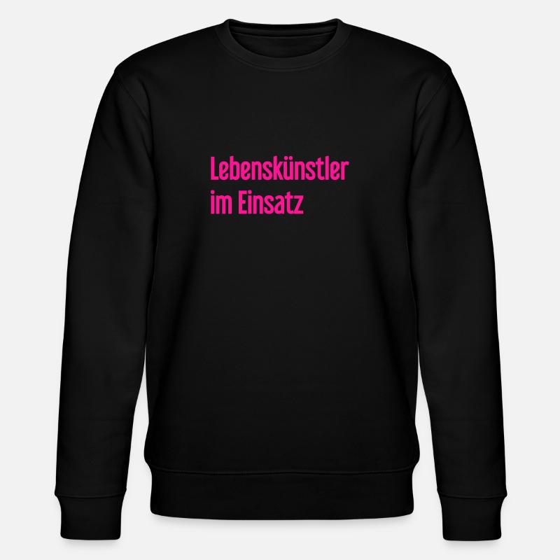 Lebenskünstler im Einsatz - Stanley/Stella Unisex Bio-Sweatshirt CHANGER  - Schwarz