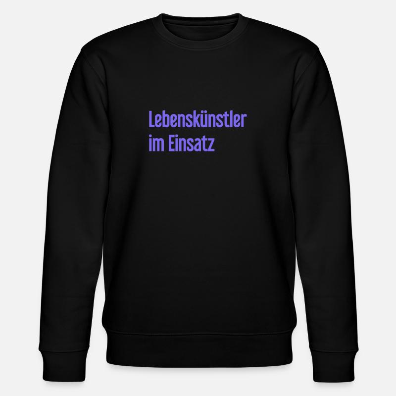 Lebenskünstler im Einsatz - Stanley/Stella Unisex Bio-Sweatshirt CHANGER  - Schwarz