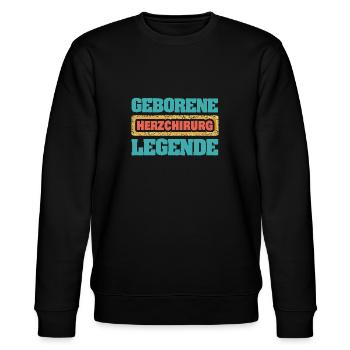 Heart surgeon - Stanley/Stella CHANGER Unisex Organic Sweatshirt - black - Front - Nik (191cm) & Marisol (170cm)