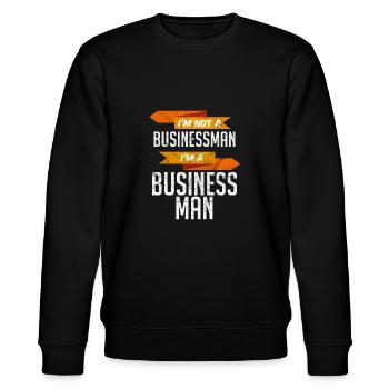 Unternehmer Entrepreneur Business CEO Geschenkidee - Stanley/Stella Unisex Bio-Sweatshirt CHANGER  - Schwarz - Vorne - Nik (191cm) & Marisol (170cm)