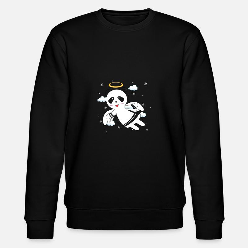 Panda Engel - Stanley/Stella Unisex Bio-Sweatshirt CHANGER  - Schwarz