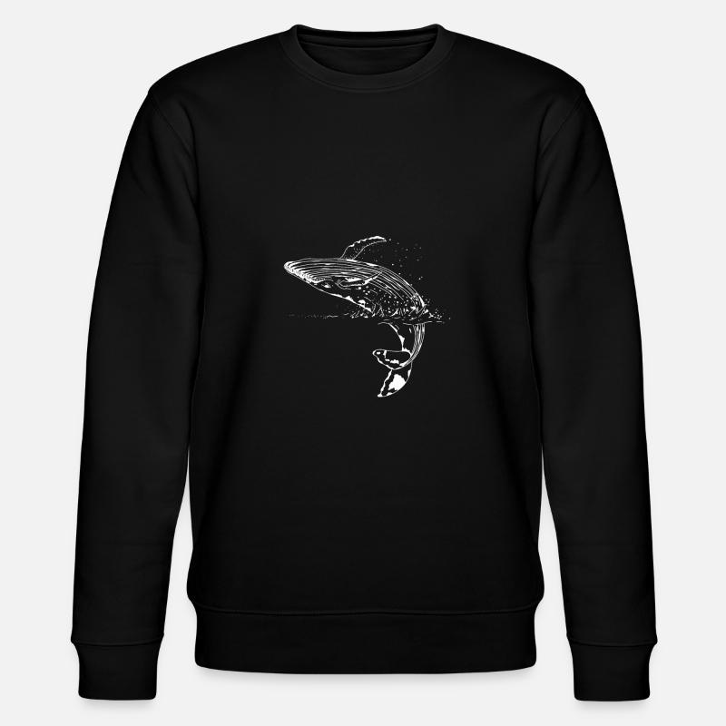 Cétacé de rorqual bleu - Sweat bio CHANGER Stanley/Stella Unisexe - noir