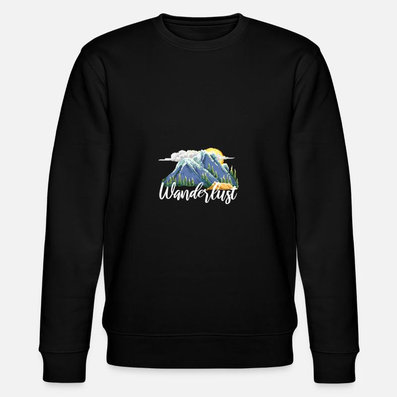 Wanderlust - Stanley/Stella Unisex Bio-Sweatshirt CHANGER  - Schwarz