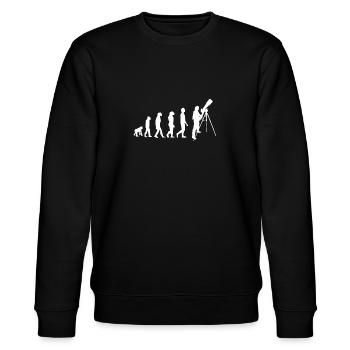 Astronomie Entwicklung - Stanley/Stella Unisex Bio-Sweatshirt CHANGER  - Schwarz - Vorne - Nik (191cm) & Marisol (170cm)