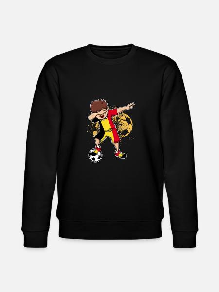 Belgium Soccer Dabbing Dance Gift - Stanley/Stella CHANGER Unisex Organic Sweatshirt - black