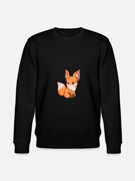 Chibi Comic Fox Dog Kawaii Cute Gift - Stanley/Stella CHANGER Unisex Organic Sweatshirt - black
