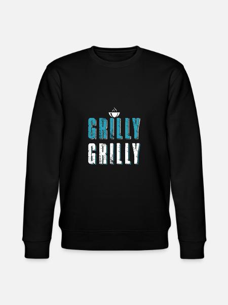 Funny BBQ Grill - Stanley/Stella CHANGER Unisex Organic Sweatshirt - black