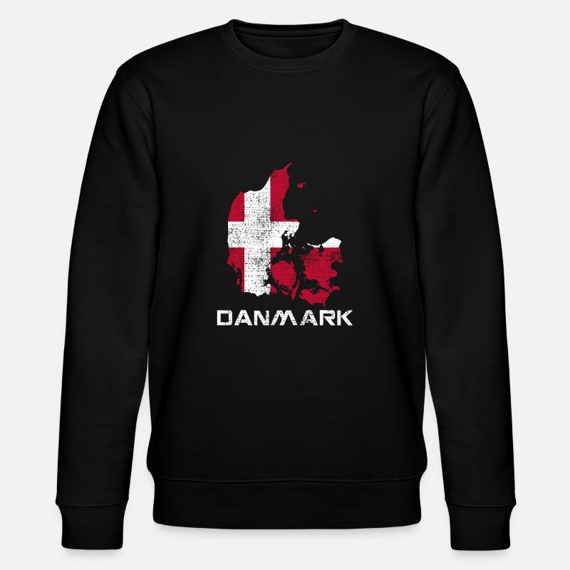 Danemark Carte du drapeau danois - Sweat bio CHANGER Stanley/Stella Unisexe - noir