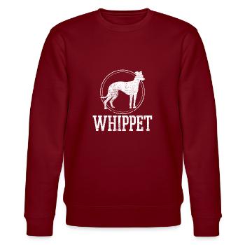 Whippet Haustier Hund - Stanley/Stella Unisex Bio-Sweatshirt CHANGER  - Burgunderrot - Vorne - Nik (191cm) & Marisol (170cm)