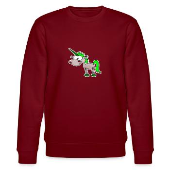 Licorne drôle - Sweat bio CHANGER Stanley/Stella Unisexe - bordeaux - Devant - Nik (191cm) & Marisol (170cm)