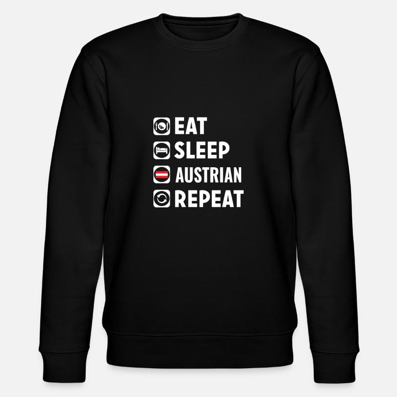 Österreich - Stanley/Stella Unisex Bio-Sweatshirt CHANGER  - Schwarz