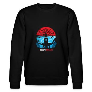 Occupy Mars Rekete Pflanze Kultivierung Planet - Stanley/Stella Unisex Bio-Sweatshirt CHANGER  - Schwarz - Vorne - Nik (191cm) & Marisol (170cm)