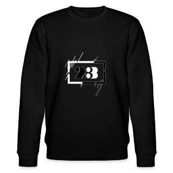 Tekno 23 Soundsystem Tribe Free Party - Stanley/Stella Unisex Bio-Sweatshirt CHANGER  - Schwarz - Vorne - Nik (191cm) & Marisol (170cm)