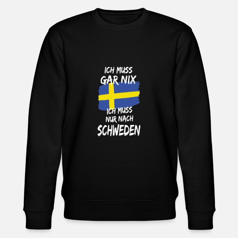 Schweden Urlaub Spruch Geschenkidee - Stanley/Stella Unisex Bio-Sweatshirt CHANGER  - Schwarz